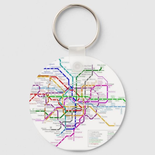 東京メトロ地図 キーホルダー (正面)