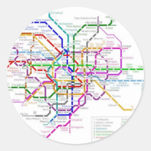 東京メトロ地図 ラウンドシール