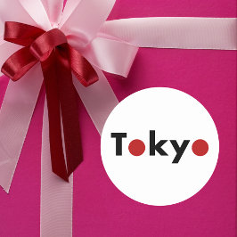 東京モダン日本赤ドットライトカラー ラウンドシール