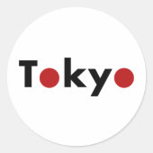 東京モダン日本赤ドットライトカラー ラウンドシール (正面)