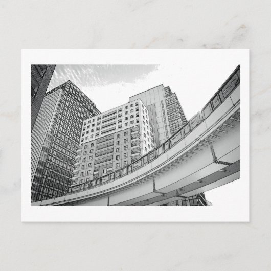 東京モノレール：汐留、東京 ポストカード (正面)