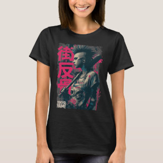 東京ヤミ - ストリート反逆パンクガール Tシャツ