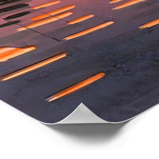 東京レインメント通り夕べアット牛込光 ポスター (角)