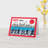 東京レース走大会おめでとう カード (黄色い花)