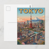 東京ヴィンテージアニメ旅行絵葉書 ポストカード (正面/裏面)