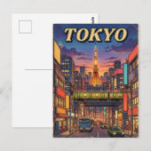 東京ヴィンテージアニメ旅行絵葉書 ポストカード (正面/裏面)