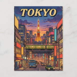東京ヴィンテージアニメ旅行絵葉書 ポストカード