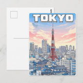 東京ヴィンテージアニメ旅行絵葉書 ポストカード (正面/裏面)