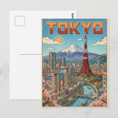東京ヴィンテージアニメ旅行絵葉書 ポストカード (正面/裏面)