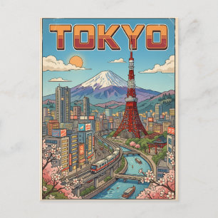 東京ヴィンテージアニメ旅行絵葉書 ポストカード