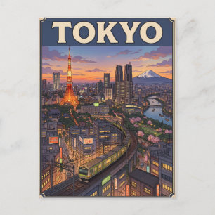 東京ヴィンテージアニメ旅行絵葉書 ポストカード
