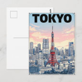 東京ヴィンテージアニメ旅行絵葉書 ポストカード (正面/裏面)