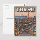 東京ヴィンテージアニメ旅行絵葉書 ポストカード (正面/裏面)
