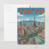 東京ヴィンテージアニメ旅行絵葉書 ポストカード (正面/裏面)