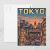 東京ヴィンテージアニメ旅行絵葉書 ポストカード (正面/裏面)