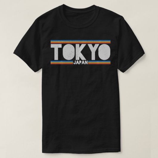 東京ヴィンテージレトロ日本のおみやげプレゼント Tシャツ (デザイン正面)
