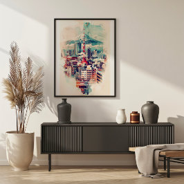 東京交響曲東京タワー、スカイツリー、モン富士 ポスター