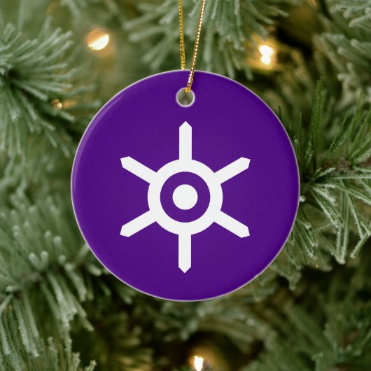 東京国旗日本の（首都） セラミックオーナメント (ツリー)