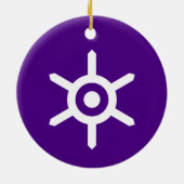 東京国旗日本の（首都） セラミックオーナメント (裏面)