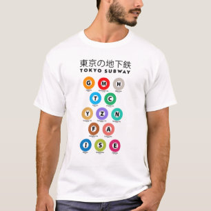 東京地下鉄案内京地の下東鉄 Tシャツ