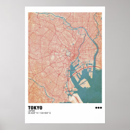 東京地図ポスター – 東京モダン地図 ポスター