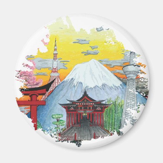 東京山富士オリジナルアート マグネット (正面)