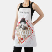 東京市レトロ芸者ヴィンテージ花 エプロン (インサイチュ)