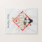 東京市レトロ芸者ヴィンテージ花 ジグソーパズル (横)