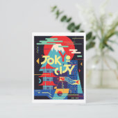 東京市、日本、イラスト、ヴィンテージ旅行 ポストカード (スタンド正面)