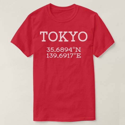 東京座標デザイン Tシャツ (デザイン正面)