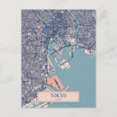 東京日本そよ風の街の地図の旅 ポストカード (正面)