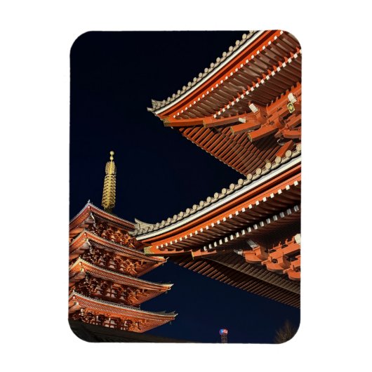 東京日本のかみなりもんの夜 マグネット (縦)