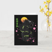 東京日本のドラゴンアジア漢字桜達愛 カード (黄色い花)