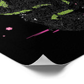 東京日本のドラゴンアジア漢字桜達愛 ポスター (角)