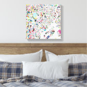 東京日本の地図 キャンバスプリント (インサイチュ (寝室))