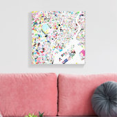 東京日本の地図 キャンバスプリント (インサイチュ (リビング))