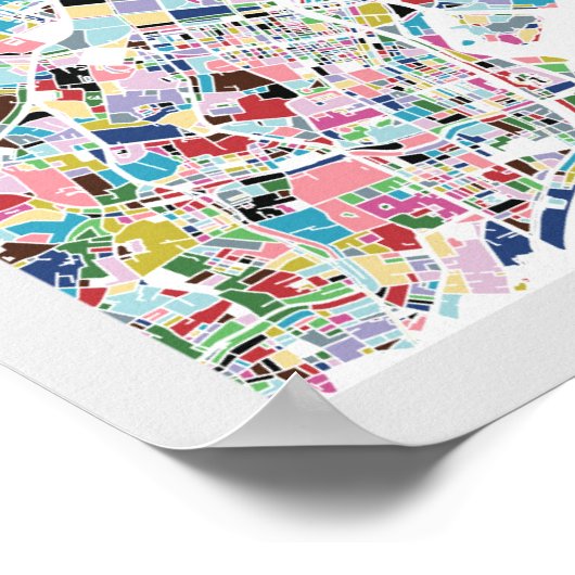 東京日本の地図 ポスター (角)