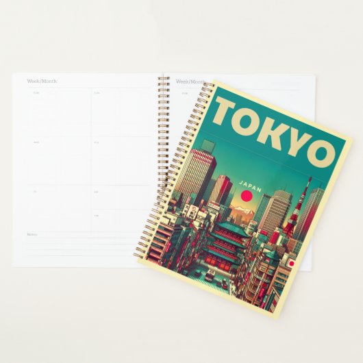 東京日本の旅行ヴィンテージ プランナー手帳 (ディスプレー)