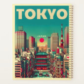 東京日本の旅行ヴィンテージ プランナー手帳 (裏面)