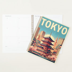 東京日本の旅行ヴィンテージ プランナー手帳