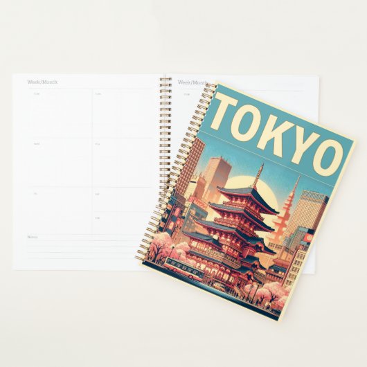 東京日本の旅行ヴィンテージ プランナー手帳 (ディスプレー)