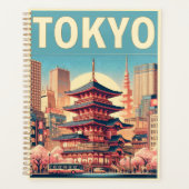 東京日本の旅行ヴィンテージ プランナー手帳 (正面)