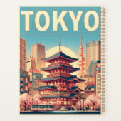 東京日本の旅行ヴィンテージ プランナー手帳 (裏面)