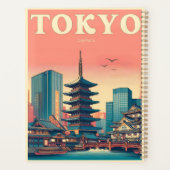 東京日本の旅行ヴィンテージ プランナー手帳 (裏面)
