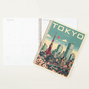 東京日本の旅行ヴィンテージ プランナー手帳