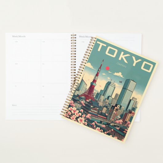 東京日本の旅行ヴィンテージ プランナー手帳 (ディスプレー)