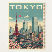 東京日本の旅行ヴィンテージ プランナー手帳 (裏面)