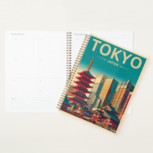 東京日本の旅行ヴィンテージ プランナー手帳 (ディスプレー)