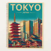 東京日本の旅行ヴィンテージ プランナー手帳 (正面)