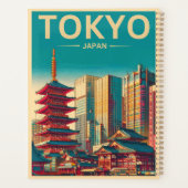 東京日本の旅行ヴィンテージ プランナー手帳 (裏面)